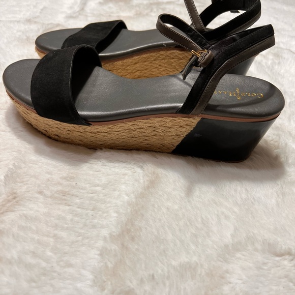 Cole Haan leather & Jute platform sandal womens size 10 - Picture 7 of 9